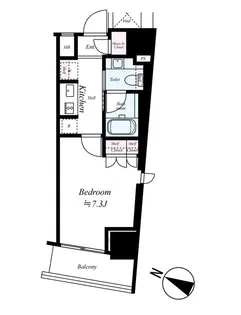 ガリシア新宿North【7階】の間取り