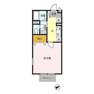 イーストヴィラ【02030号室】の間取り