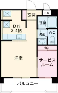マンションパークハイム【1階】の間取り