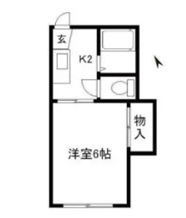 メゾンフォンテーヌC【1階】の間取り