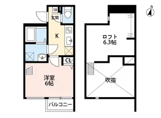 Oikos八潮【2階】の間取り
