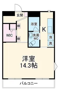 パークメゾン【1A号室】の間取り