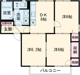 クエールコート【1階】の間取り