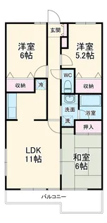 シティパル川越【3階】の間取り