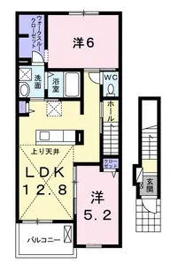 エスターテ【2階】の間取り