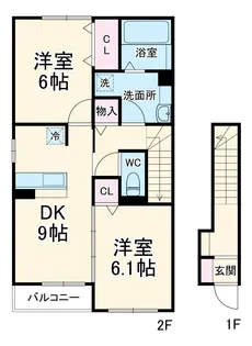 リバーコート【207号室】の間取り