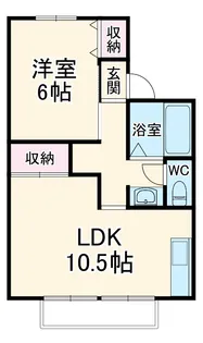ラ・メール鴻巣【1階】の間取り