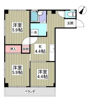 第一ピアコート【201号室】の間取り