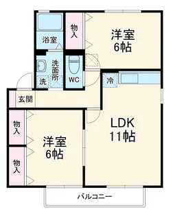 エクセル・スウィートⅡ【1階】の間取り