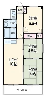 ニューコーポ植田Ⅱ【101号室】の間取り