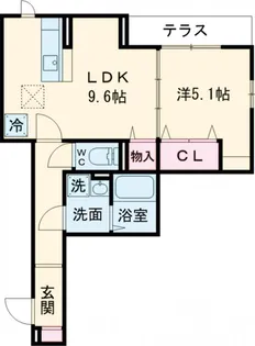 Asset−Court堀之内【1階】の間取り