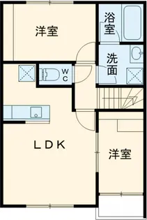 グランツリー下植木【202号室】の間取り