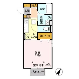 クレール【1階】の間取り