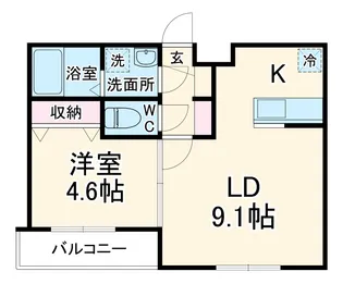 ミリアビタ前原【2階】の間取り