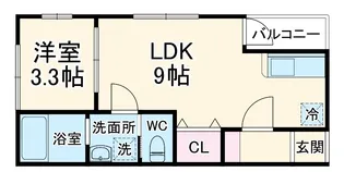 朝風のノーブル【101号室】の間取り