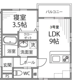 朝風のノーブル【2階】の間取り