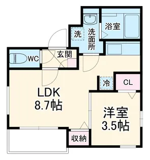 Lino'a栄生(リノアサコウ)【1階】の間取り