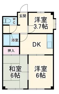 プレジール宝南【305号室】の間取り