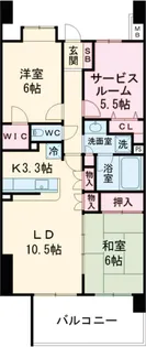 コスモシティ亀戸【1202号室】の間取り