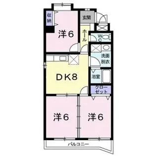 ソシエ221【4階】の間取り