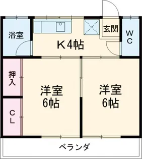 コーポ中田【2階】の間取り