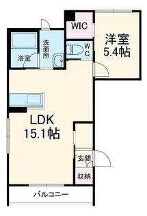 アトリエール小山【1階】の間取り