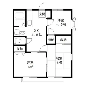 サンライズC棟【1階】の間取り