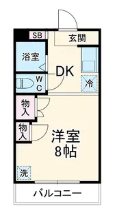 サウスバレイハイツ【1階】の間取り
