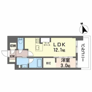 リレーヴ豊田【3階】の間取り