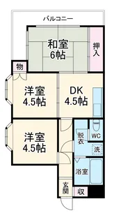 セザール春日部【4階】の間取り