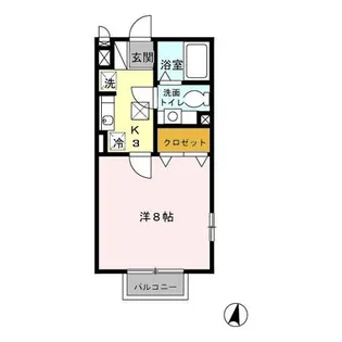 リベルテ豊田【01020号室】の間取り
