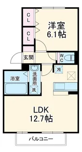 シャルムメゾン【3階】の間取り