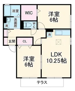 クレール・カノン【1階】の間取り