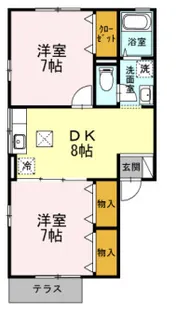 ウィルモア赤道【1階】の間取り