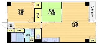 コーポ車道【6階】の間取り