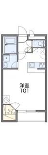 レオパレスマンダリーヌ【208号室】の間取り