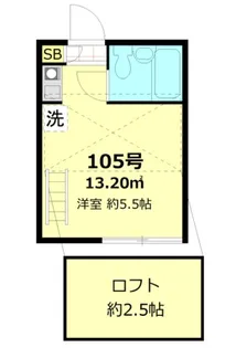スカイピア笹塚【1階】の間取り
