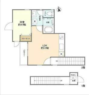 カゼッタスッド【201号室】の間取り