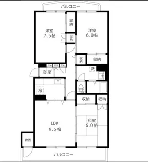 練馬関町第2社宅2号棟【1階】の間取り