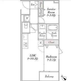 LUMIECunSAKURASHINMACHI【3階】の間取り