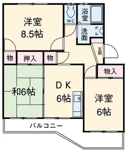 YKハイム北安東【1階】の間取り