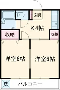 シャトー稲城【2階】の間取り