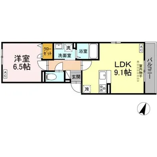 エーデル赤松町【3階】の間取り