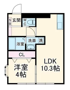 クリハラコーポ【2階】の間取り
