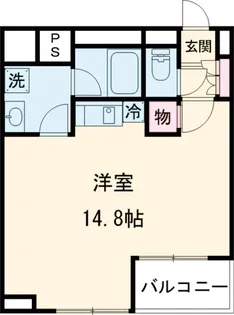 ユニーブル島津山【2階】の間取り