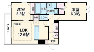 ユーゲントリヒト【2階】の間取り