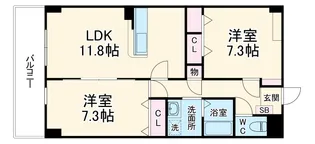 フェリシア一宮【303号室】の間取り