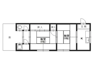 ハイツ雪【202号室】の間取り
