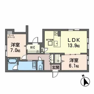 アネックス神明【1階】の間取り