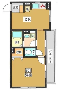 パルコンアーバン梅里【2階】の間取り